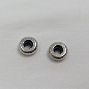 2 Sterling Vintage Michael Anthony European Slide Spacer Stopper Charms